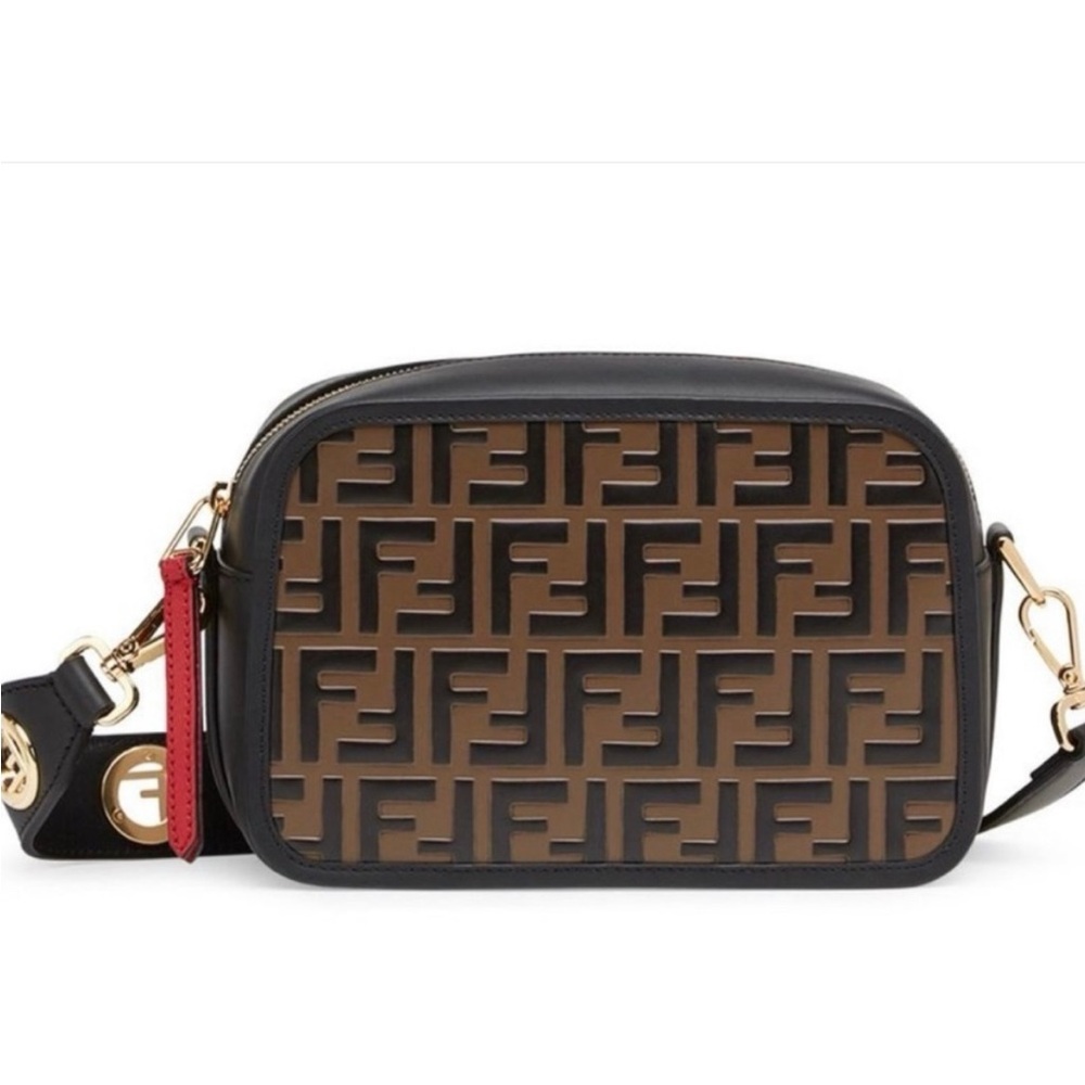 Fendi Embossed Leather Camera Bag